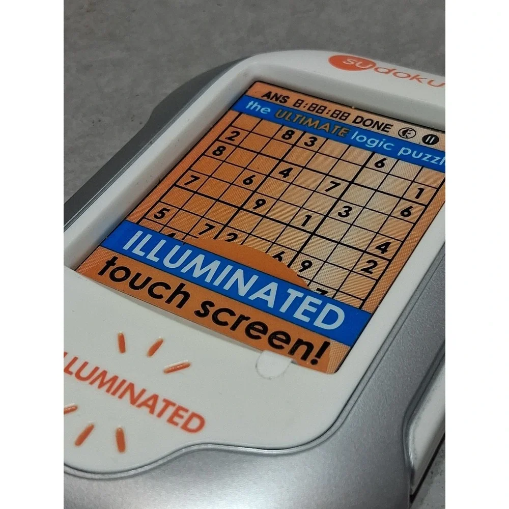 Sudoku Handheld Game Stylus Illuminated Touchscreen Techno Source New